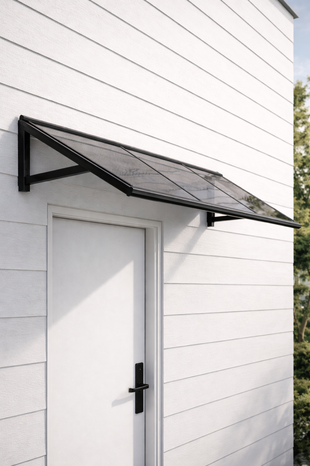 IRONNEST SYSTEM™ CANOPY™ Basement Door Canopy | Custom Aluminum &amp; Polycarbonate