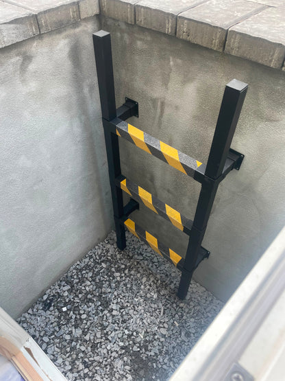 IRONNEST SYSTEM™ STEP™ Egress Ladder | Custom Aluminum Basement Window Well Ladder
