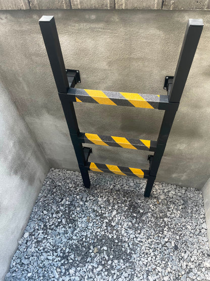 IRONNEST SYSTEM™ STEP™ Egress Ladder | Custom Aluminum Basement Window Well Ladder