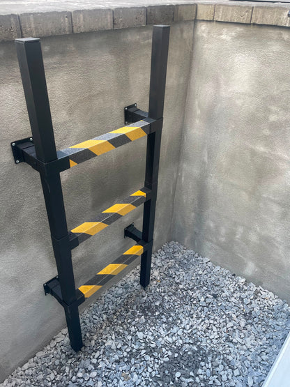 IRONNEST SYSTEM™ STEP™ Egress Ladder | Custom Aluminum Basement Window Well Ladder