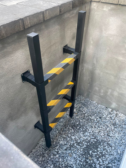 IRONNEST SYSTEM™ STEP™ Egress Ladder | Custom Aluminum Basement Window Well Ladder