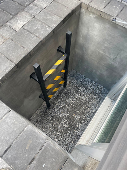IRONNEST SYSTEM™ STEP™ Egress Ladder | Custom Aluminum Basement Window Well Ladder